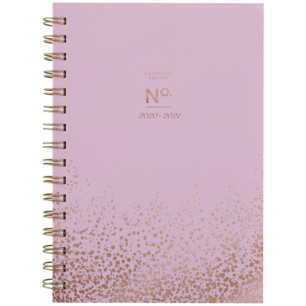 slide 1 of 5, Cambridge Workstyle Academic Weekly/Monthly Planner, 5-1/2'' X 8-1/2'', Dusty Pink Dot, July 2020 To June 2021, 1442-200A-19, 1 ct