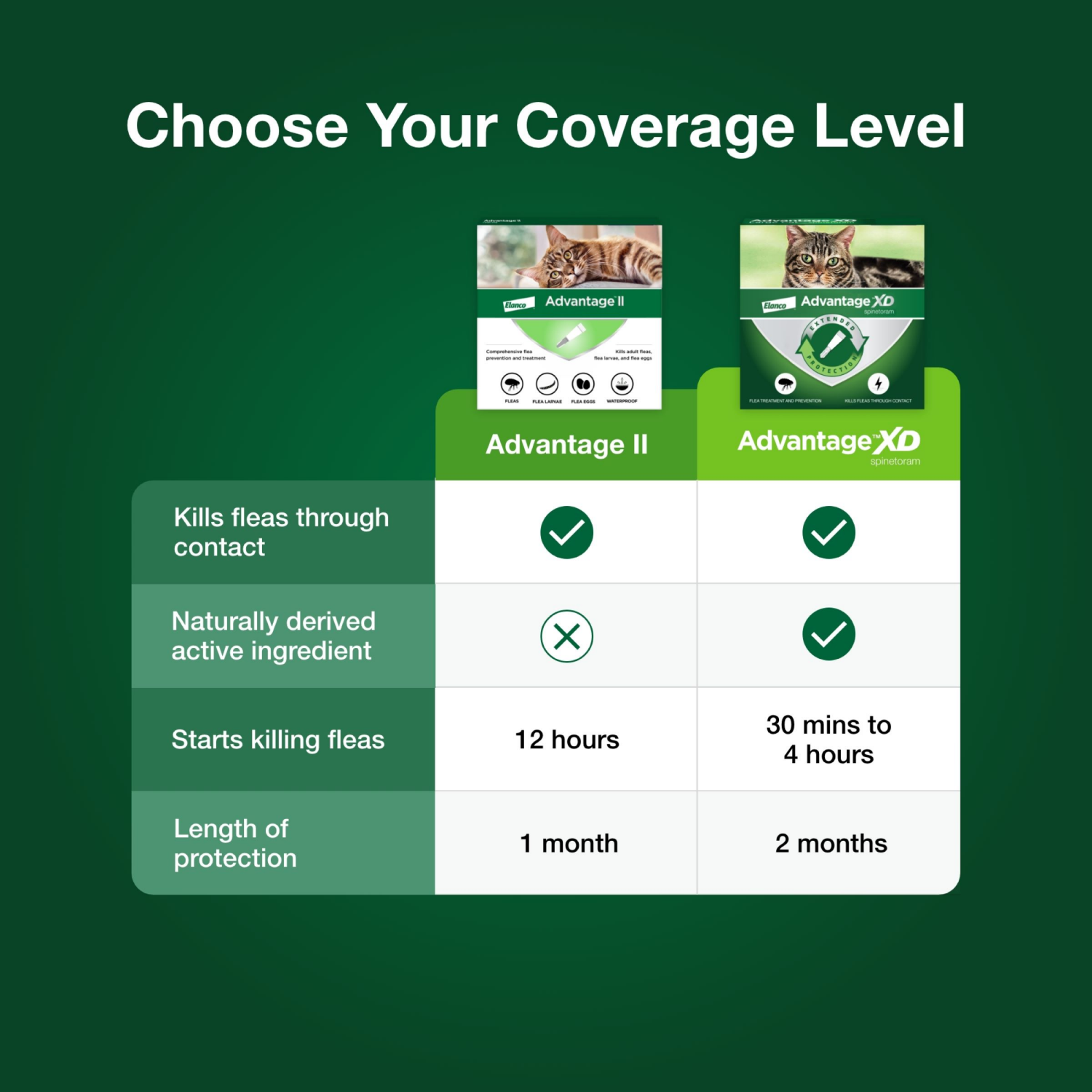 slide 3 of 8, Advantage XD Large Cat Flea Prevention & Treatment For Cats over 9lbs. 2-Topical Doses, 4-Months Coverage, 9 lb