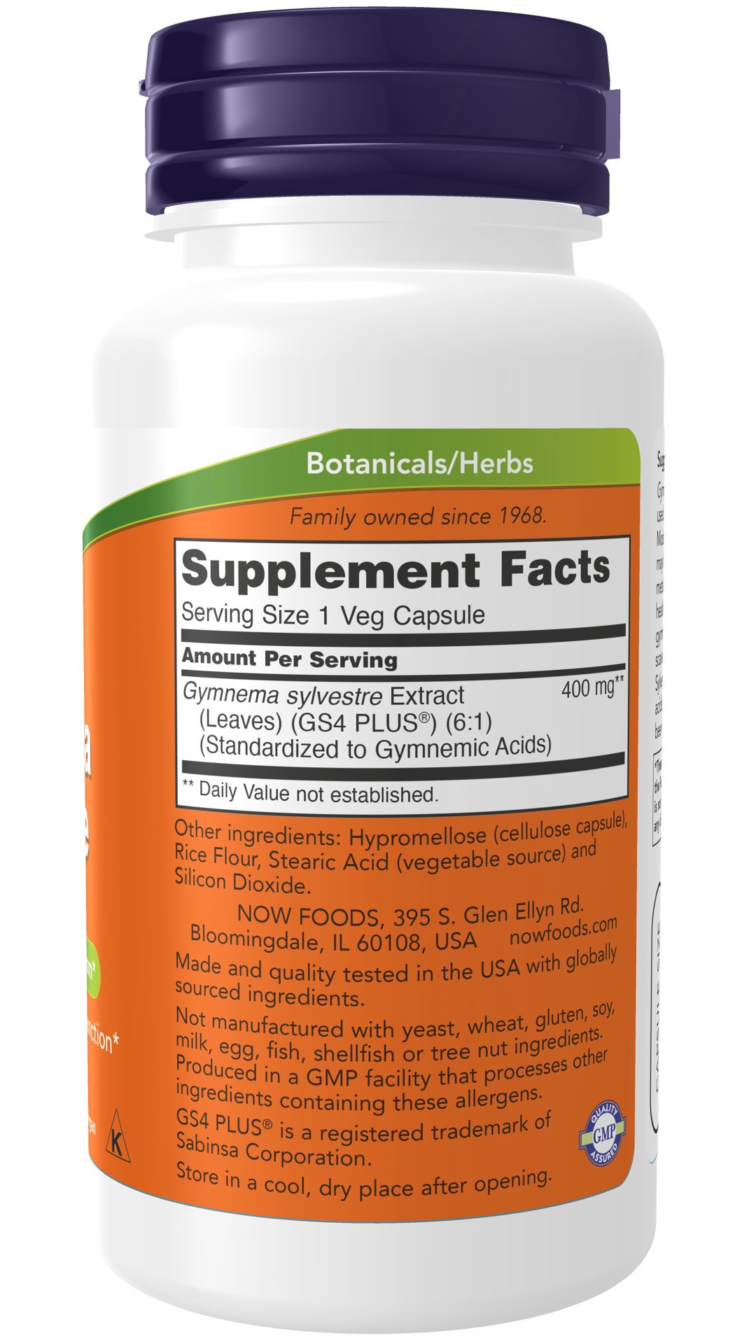 slide 2 of 4, NOW Supplements Gymnema Sylvestre 400 mg - 90 Veg Capsules, 90 ct