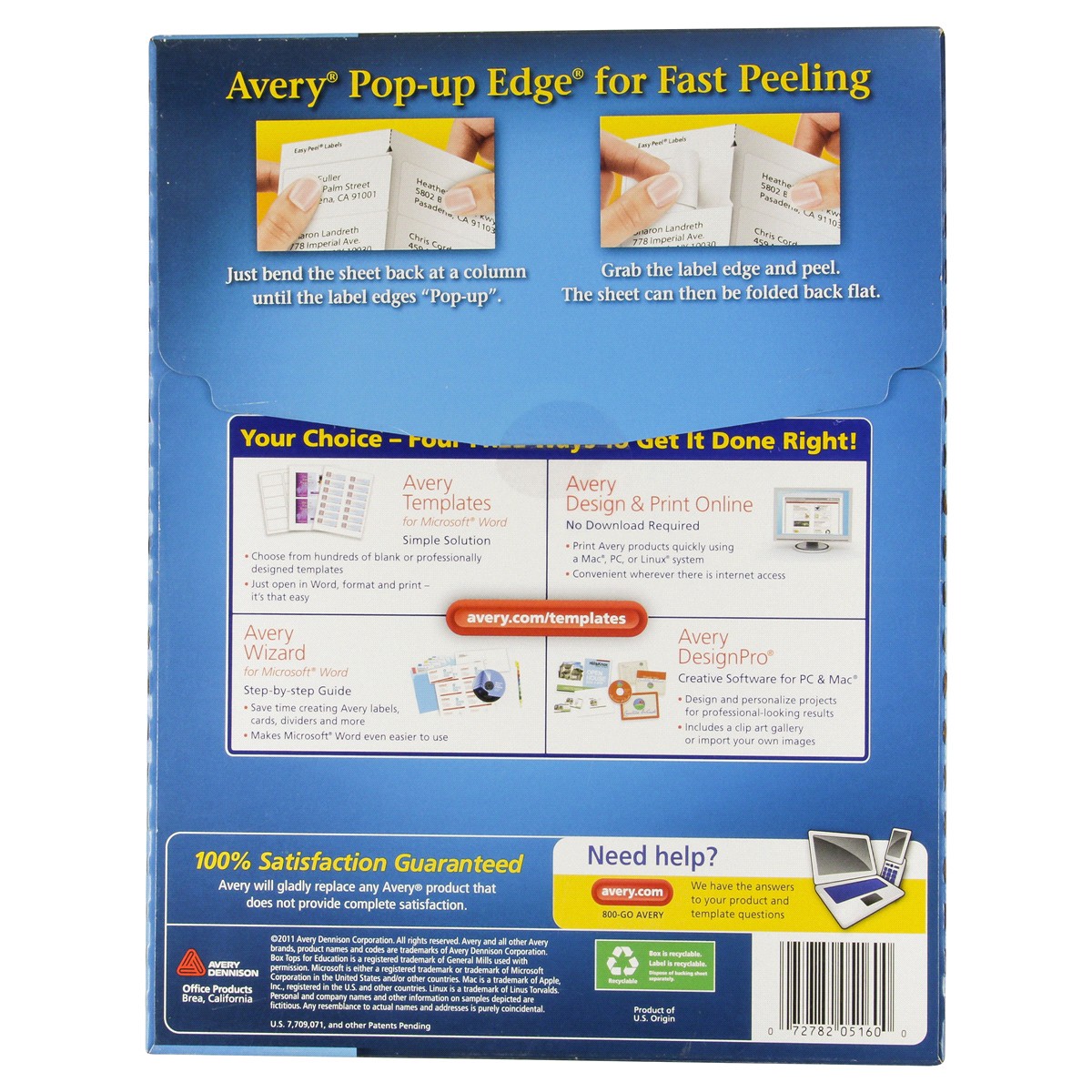 slide 2 of 2, Avery Easy Peel White Address Labels for Laser Printers 5160, 3000 ct