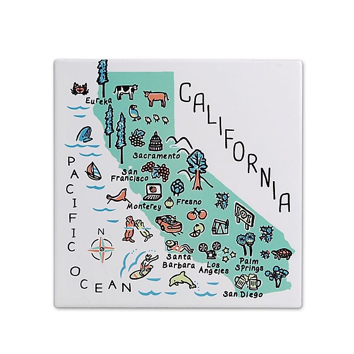 slide 1 of 1, 222 Fifth My Place California 7.75 Square Trivet", 1 ct
