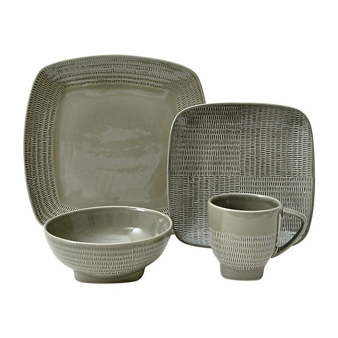 slide 2 of 7, Sango Forge Dinnerware Set - Taupe, 16 ct