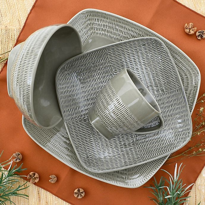 slide 3 of 7, Sango Forge Dinnerware Set - Taupe, 16 ct