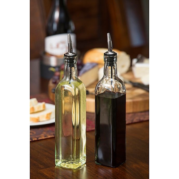 slide 2 of 2, TableCraft Olive Oil Bottle with Pourer, 16 oz