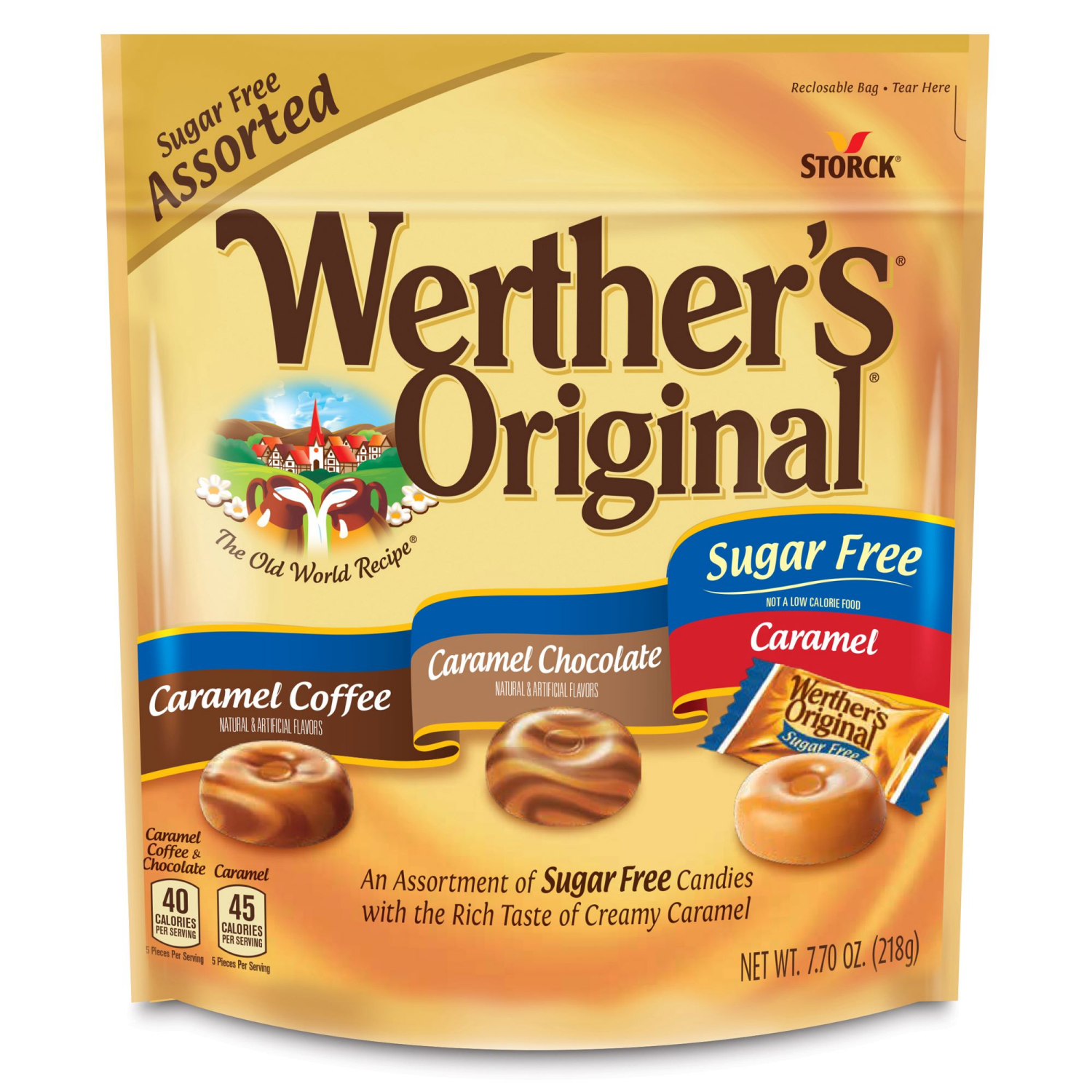 slide 1 of 2, Werther's Original Werthers Original Hard Sugar Free Caramel Candy, 7.7 Oz, 7.7 oz