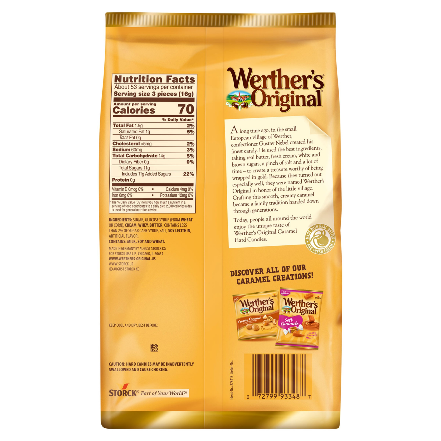 slide 2 of 2, Werther's Original Caramel Hard Candies Party Size 30 oz, 30 oz