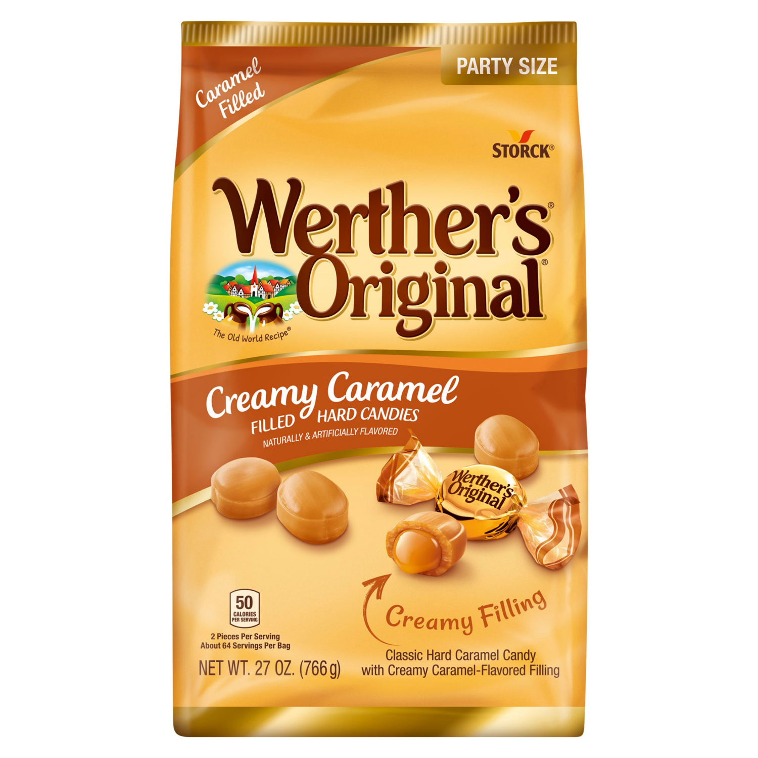 slide 1 of 2, Storck Werther's Original Creamy Caramel Filled Hard Candies - 27 oz, 27 oz