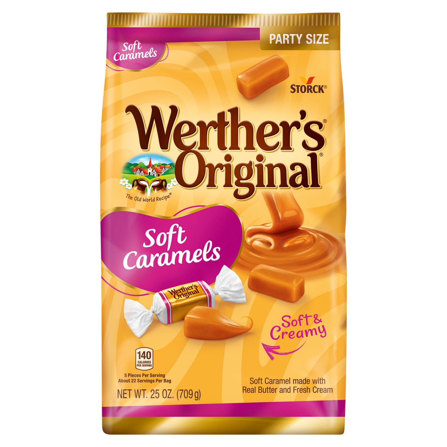 slide 1 of 2, Werther's Original Soft Caramels Candy 25 oz, 25 oz