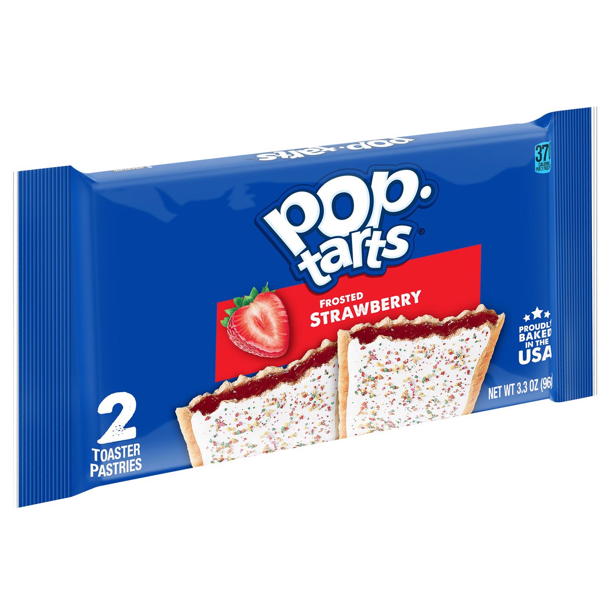 slide 2 of 8, Pop-Tarts Toaster Pastries, Breakfast Foods, Kids Snacks, Frosted Strawberry, 3.3oz Pouch, 2 Pop-Tarts, 3.3 oz