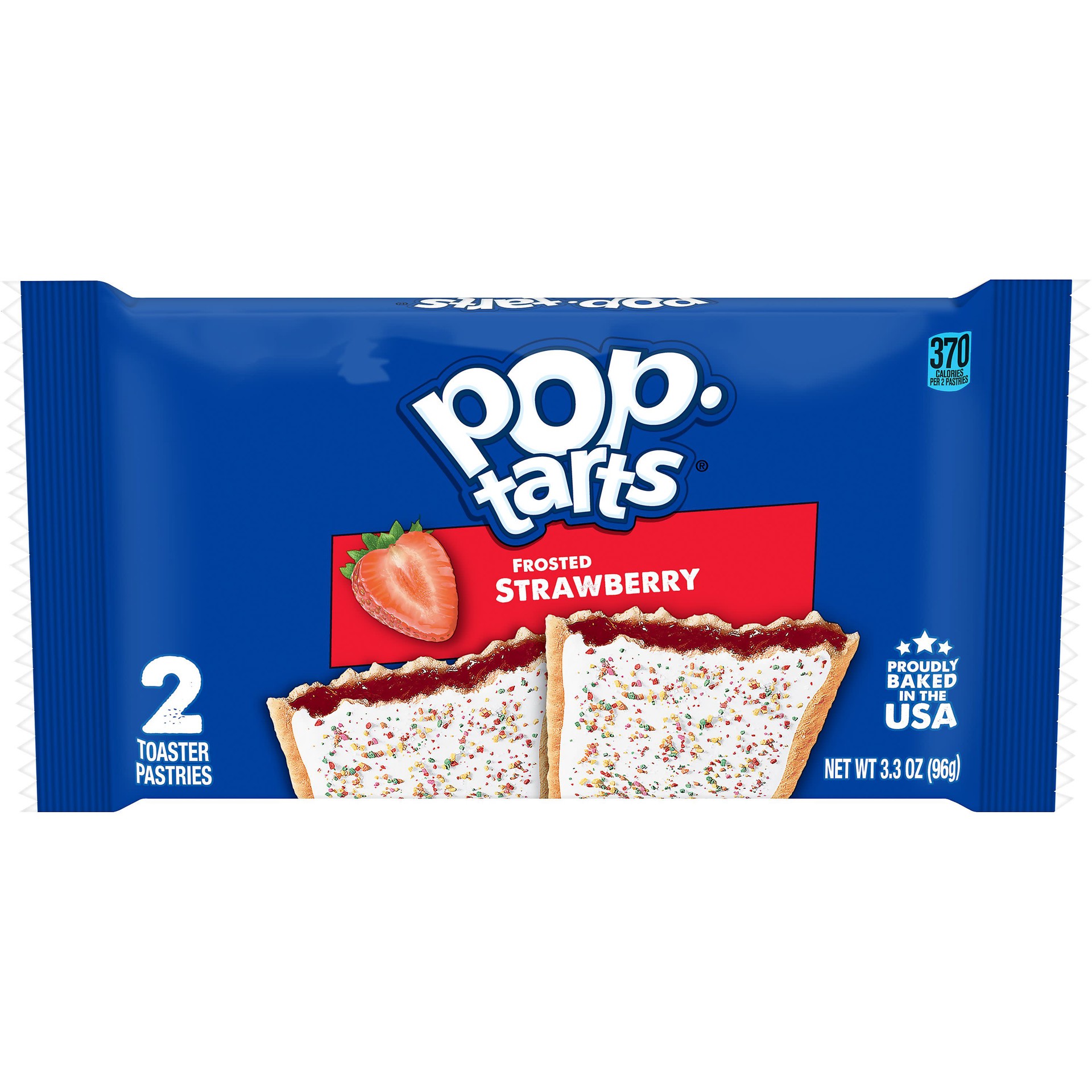 slide 1 of 8, Pop-Tarts Toaster Pastries, Breakfast Foods, Kids Snacks, Frosted Strawberry, 3.3oz Pouch, 2 Pop-Tarts, 3.3 oz