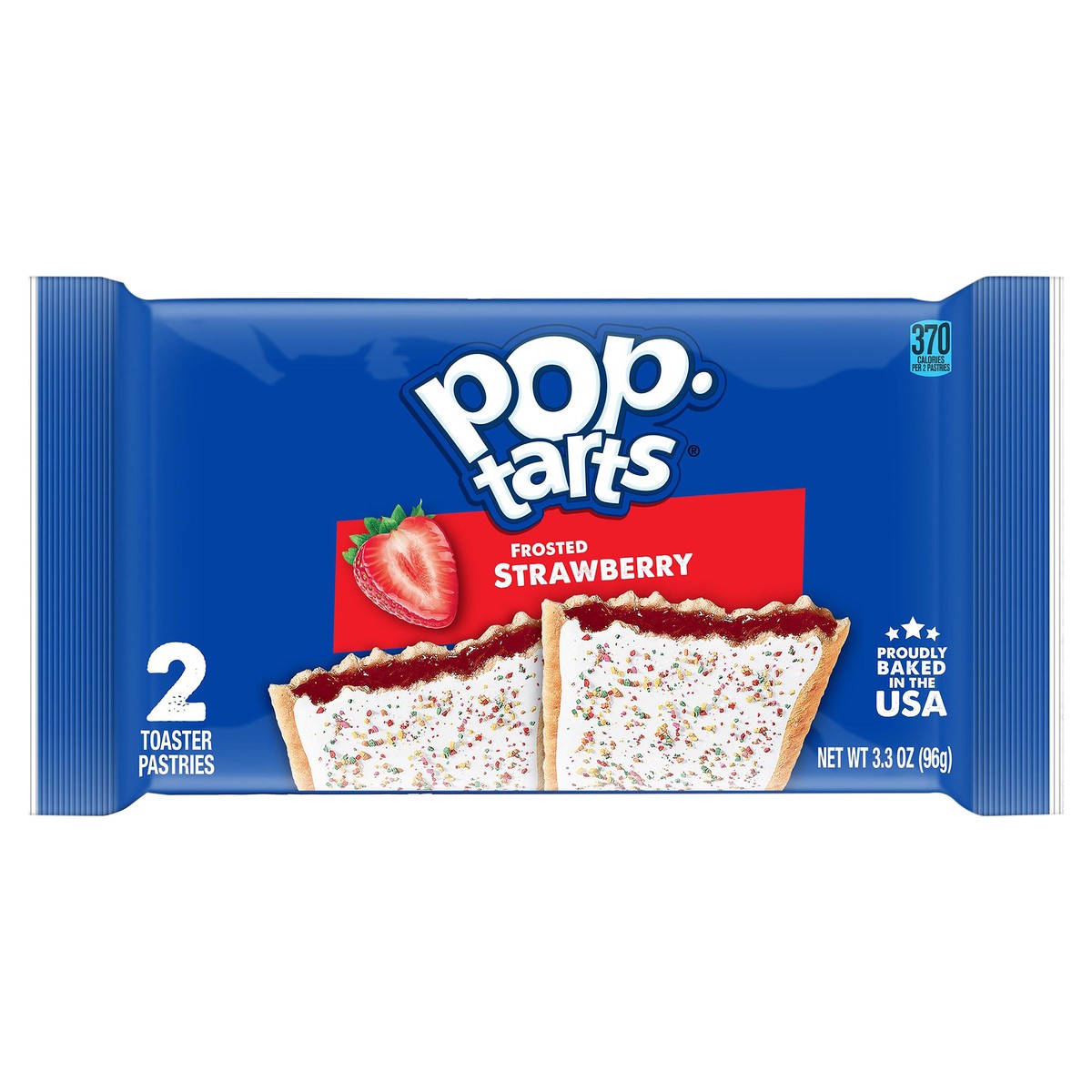 slide 1 of 8, Pop-Tarts Toaster Pastries, Frosted Strawberry, 3.3 oz, 3.3 oz