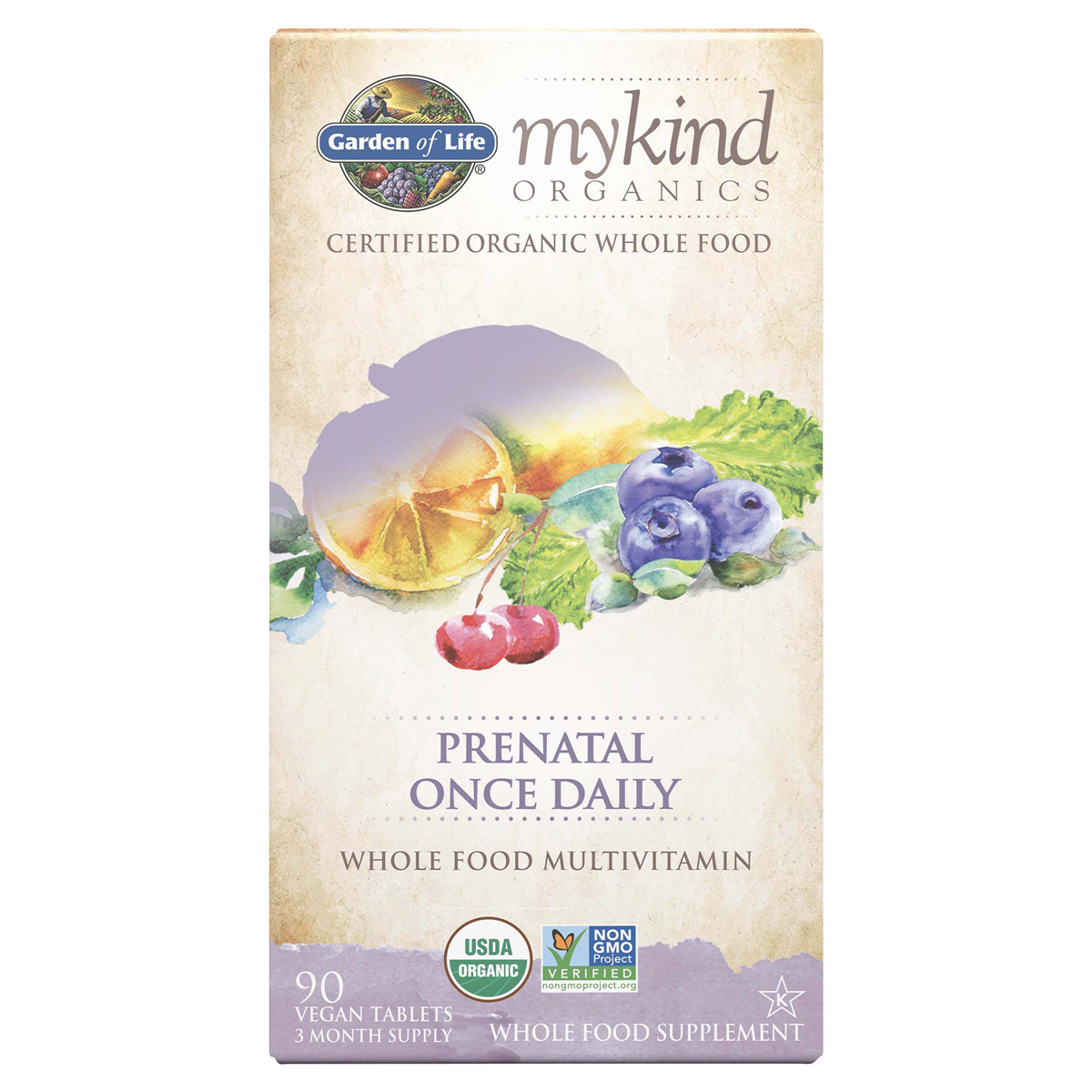 slide 1 of 5, mykind Organics Prenatal Once Daily, 90 ct