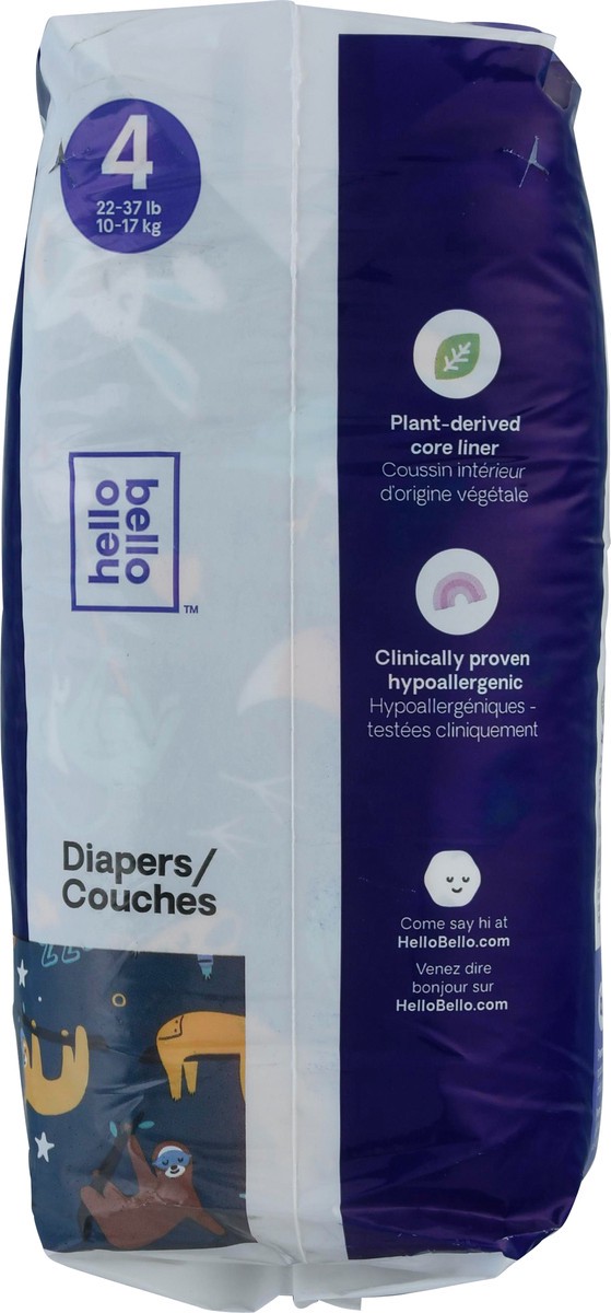 slide 2 of 12, Hello Bello 4 (22-37 lb) Nighttime Diapers 21 ea, 21 ct