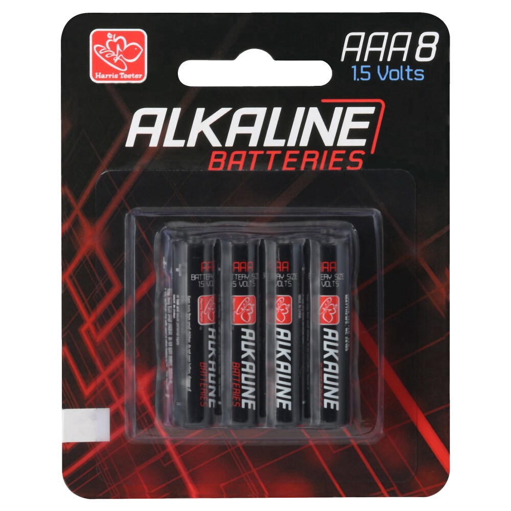 slide 1 of 1, Harris Teeter Batteries - AAA, 8 ct