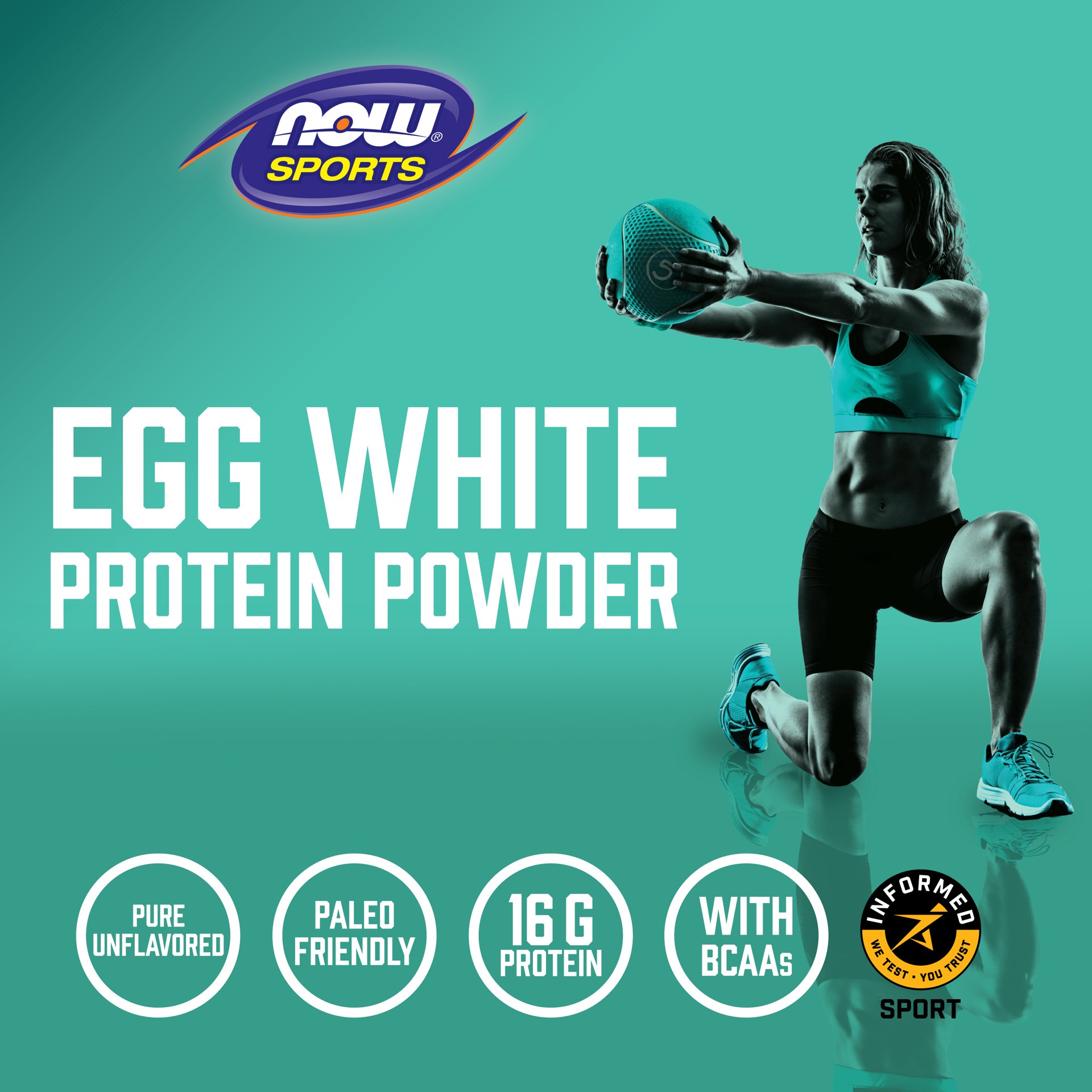 slide 5 of 5, NOW Foods Egg White Protein Pure Powder, 1.2 lb