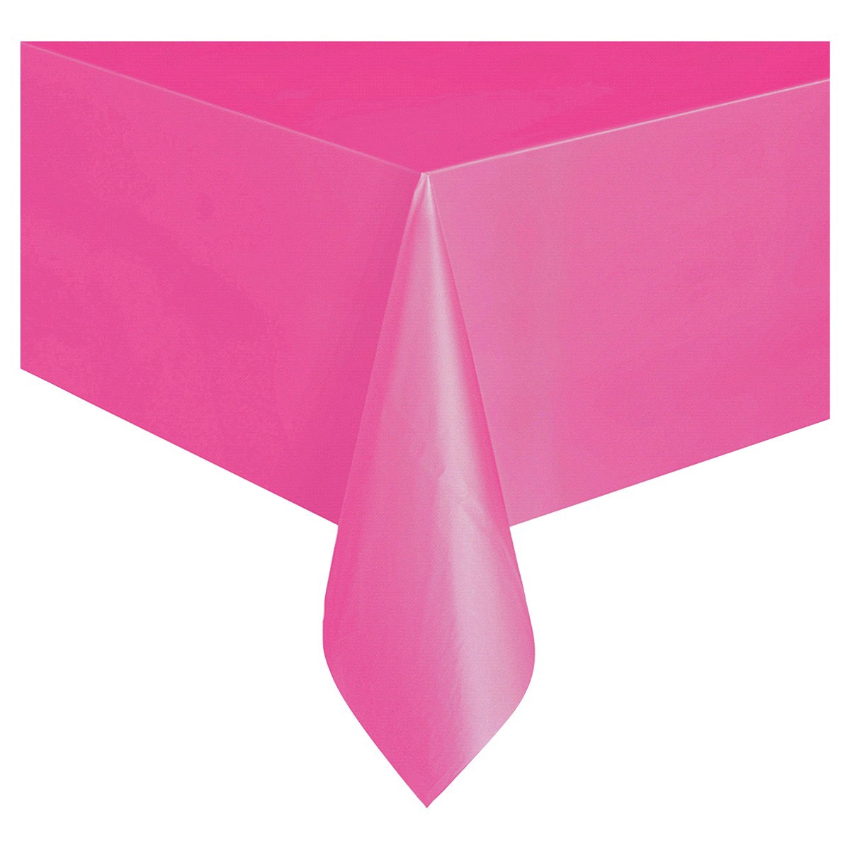 slide 1 of 5, Unique Hot Pink Plastic Table Cover, 108 x 54, 54 in x 108 in