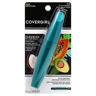 slide 1 of 1, Covergirl Flourish By Lash Blast Mascara Black Brown 810, 0.44 oz