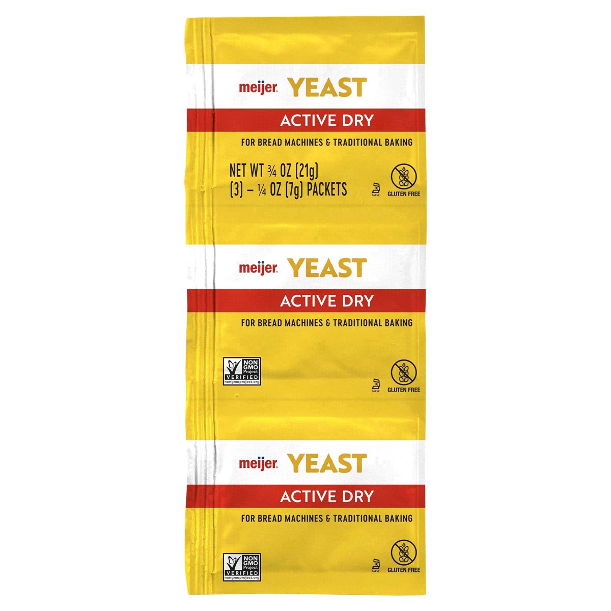 slide 1 of 5, Meijer Active Dry Yeast, 0.75 oz