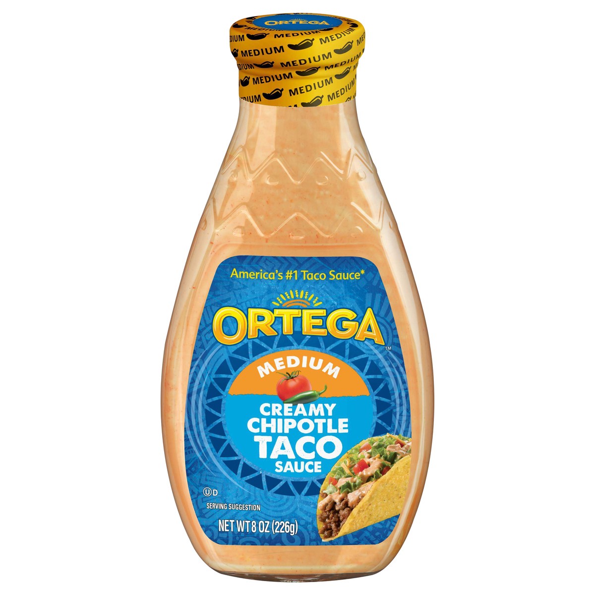 slide 1 of 7, Ortega Medium Creamy Chipotle Taco Sauce 8 oz, 8 oz