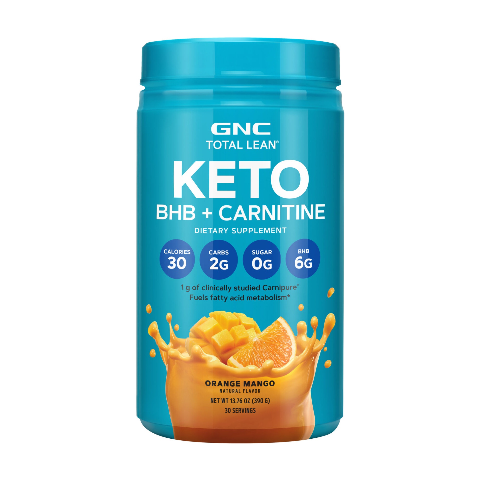 slide 1 of 1, GNC Total Lean KETO BHB + Carnitine - Orange Mango, 1 ct