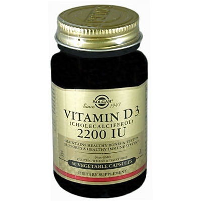 slide 1 of 1, Solgar Vitamin D3 2200 IU Dietary Supplement, 50 ct