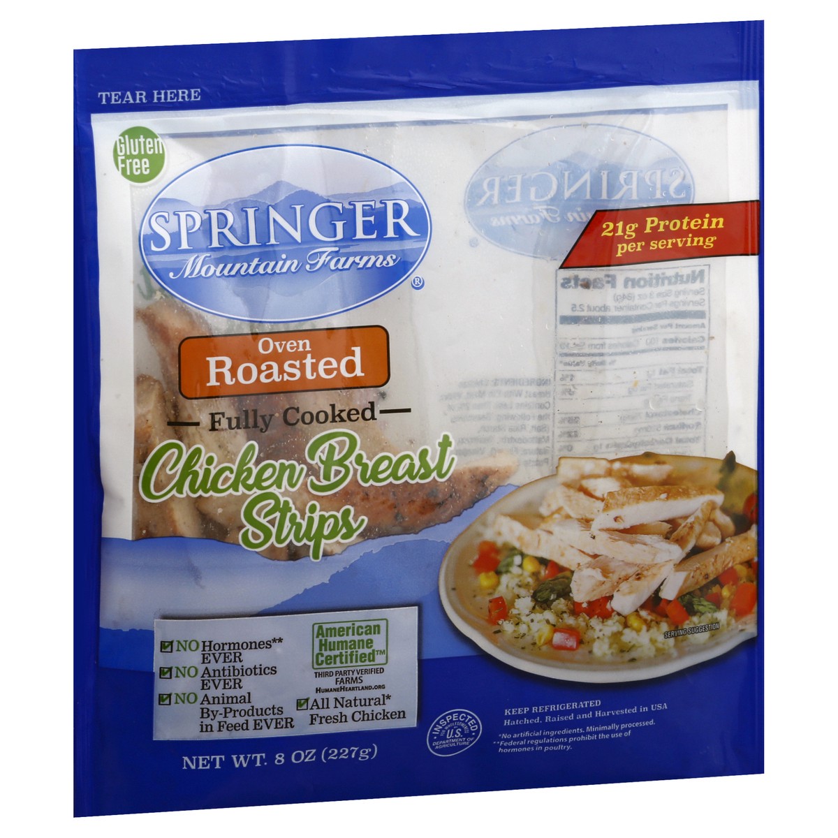 slide 11 of 12, Springer Mountain Farms Oven Roasted Chicken Breast Strips 8 oz, 8 oz