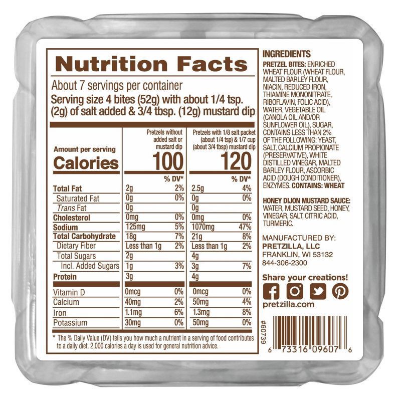 slide 2 of 5, Pretzilla Pretzel Bites Tub Dijon Mustard, 12.3 oz