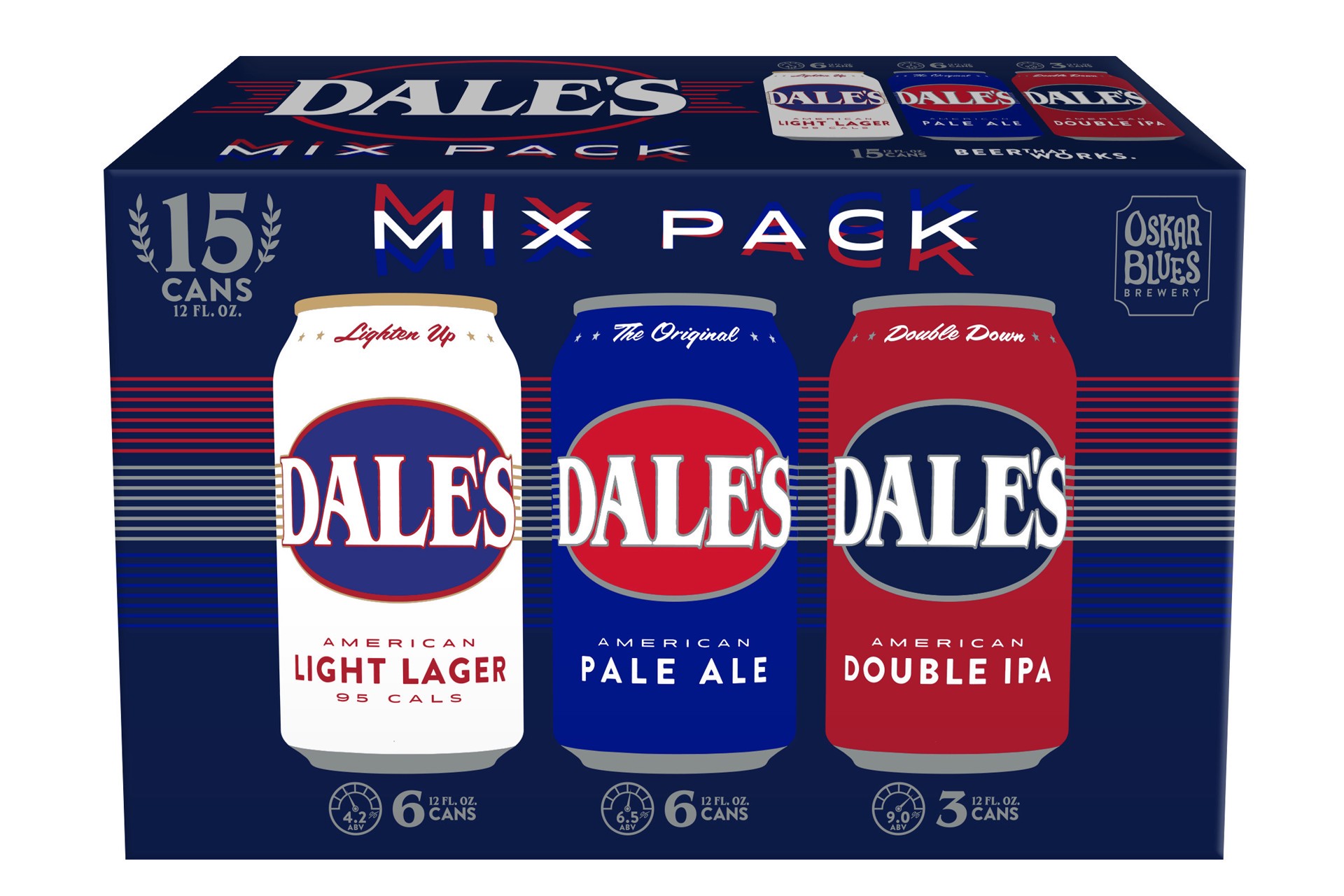 slide 8 of 9, Dale's Oskar Blues Dales Mixed Pack 2/15/12oz, 15 ct