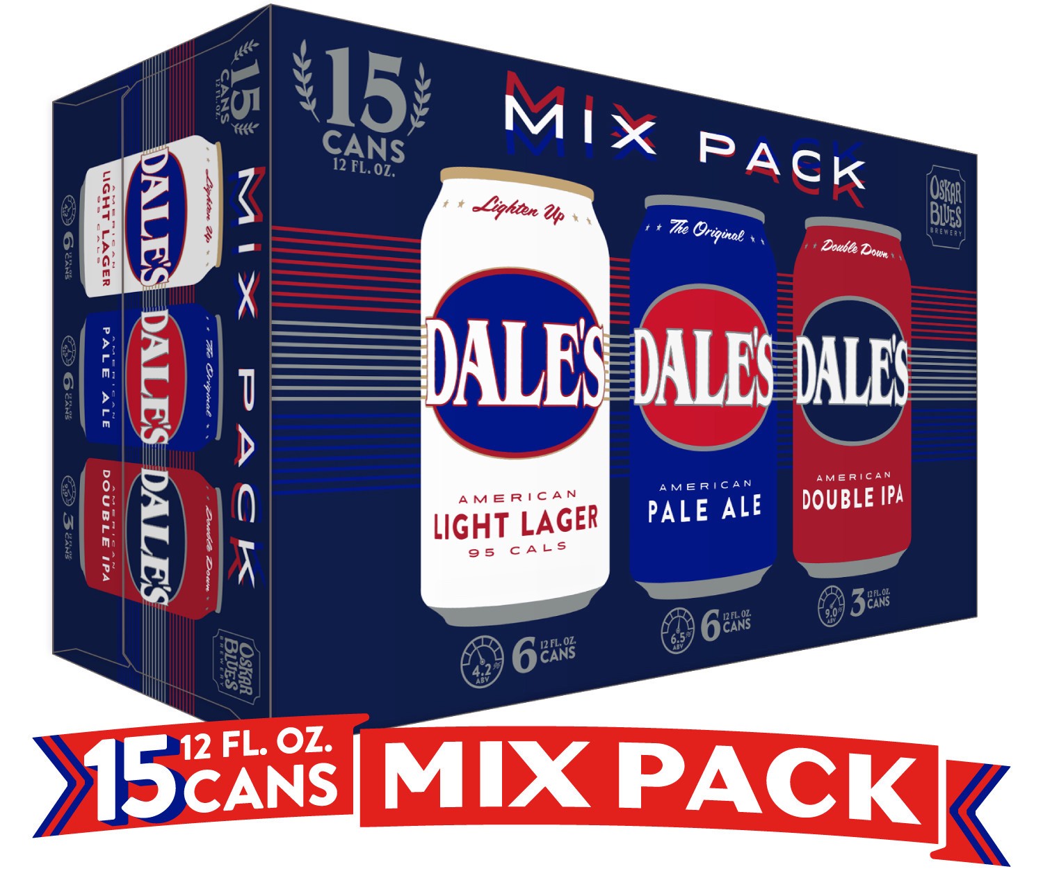 slide 7 of 9, Dale's Oskar Blues Dales Mixed Pack 2/15/12oz, 15 ct