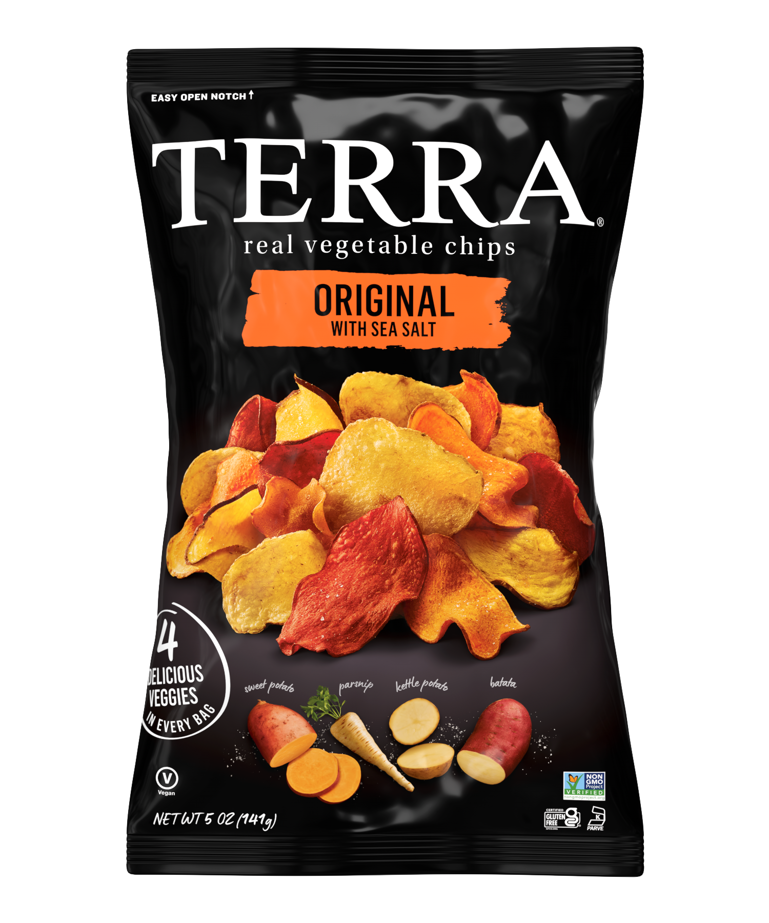 slide 1 of 2, Terra Original Sea Salt Real Vegetable Chips 5 oz. Bag, 5 oz