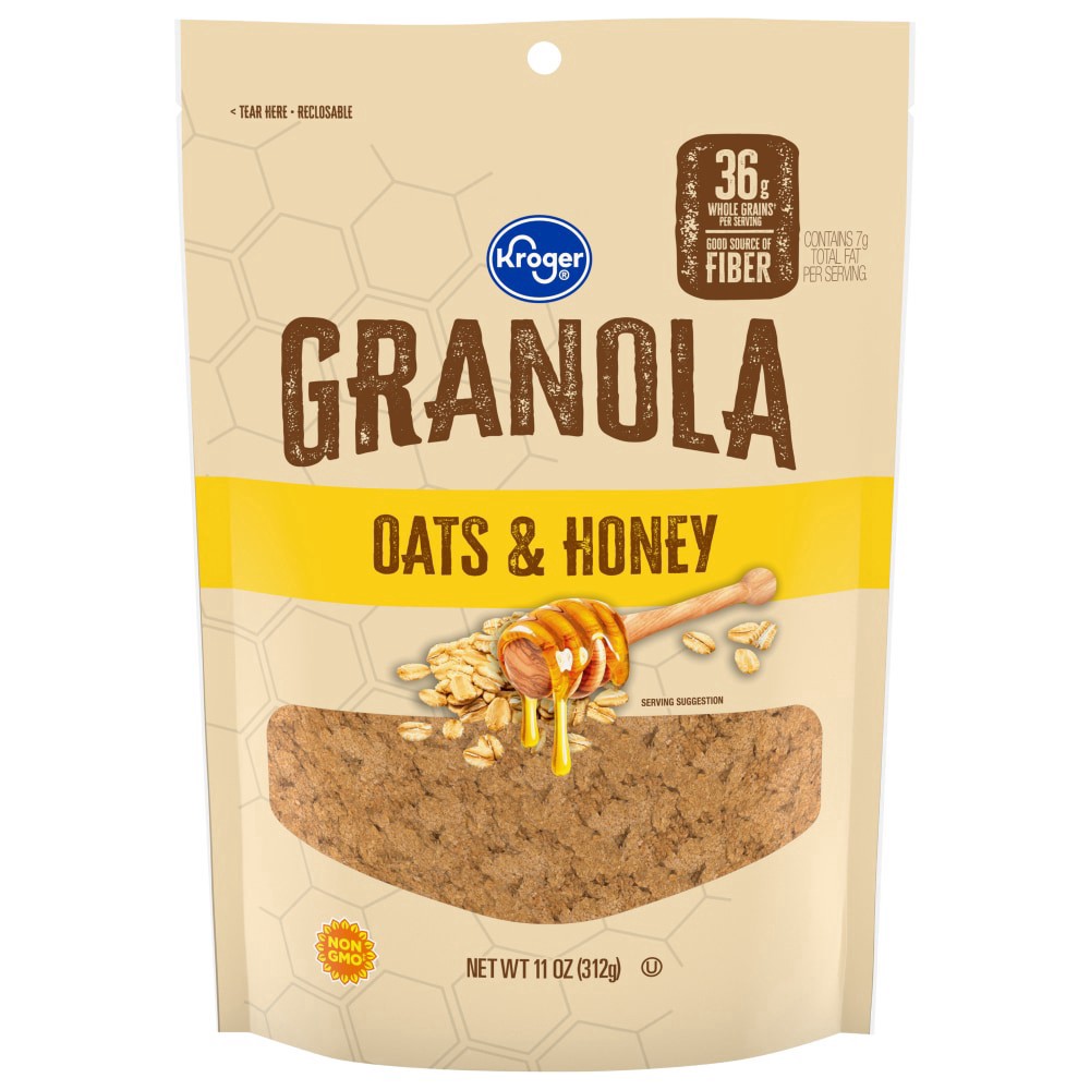 slide 2 of 2, Kroger Honey And Oats Granola, 11 oz