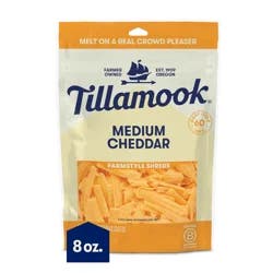 Tillamook Farmstyle Shreds Medium Cheddar Cheese 8 oz