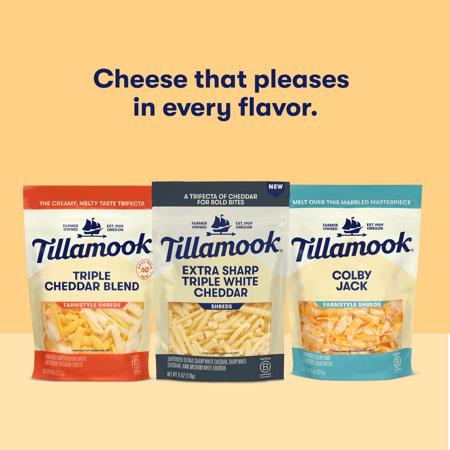slide 7 of 8, Tillamook Sharp Cheddar Shredded Cheese 8 oz, 8 oz