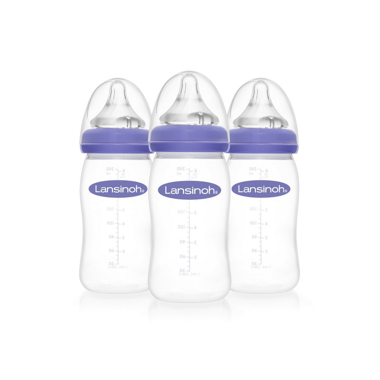 slide 1 of 1, Lansinoh Momma Feeding Bottle, 3 ct; 8 oz