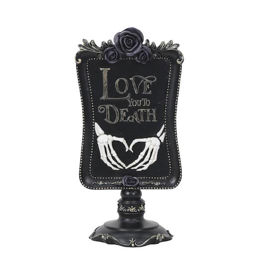 slide 1 of 2, 9" Love You To Death Tabletop Decor By Ashland, 4.53 in x 3.46 in x 8.98 in