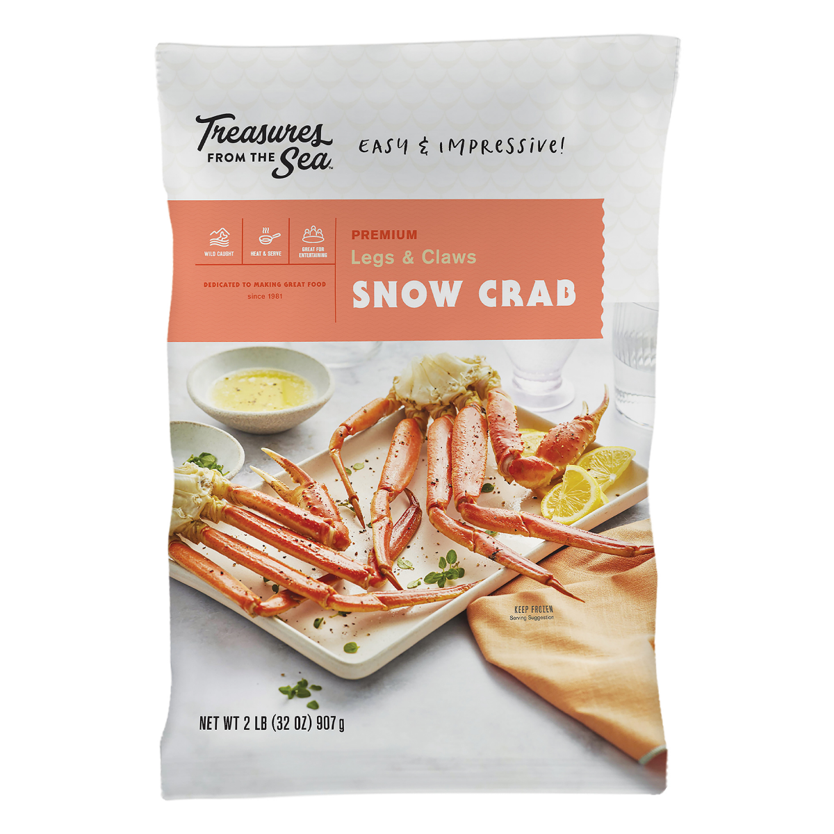 slide 1 of 1, TREASURES FROM THE SEA SNOW CRAB, 2 lb