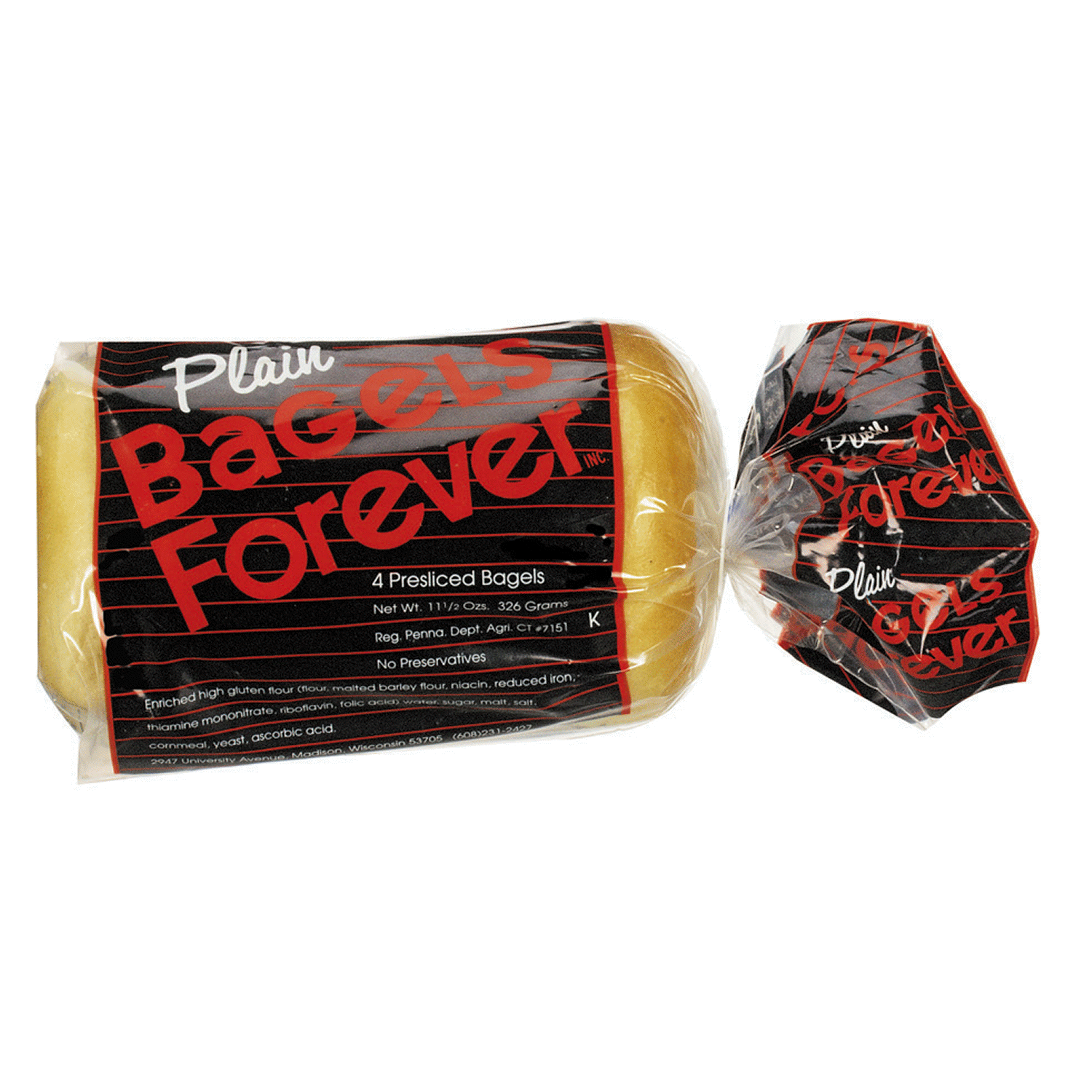 slide 1 of 1, Bagels Forever Plain Bagel, 4 ct