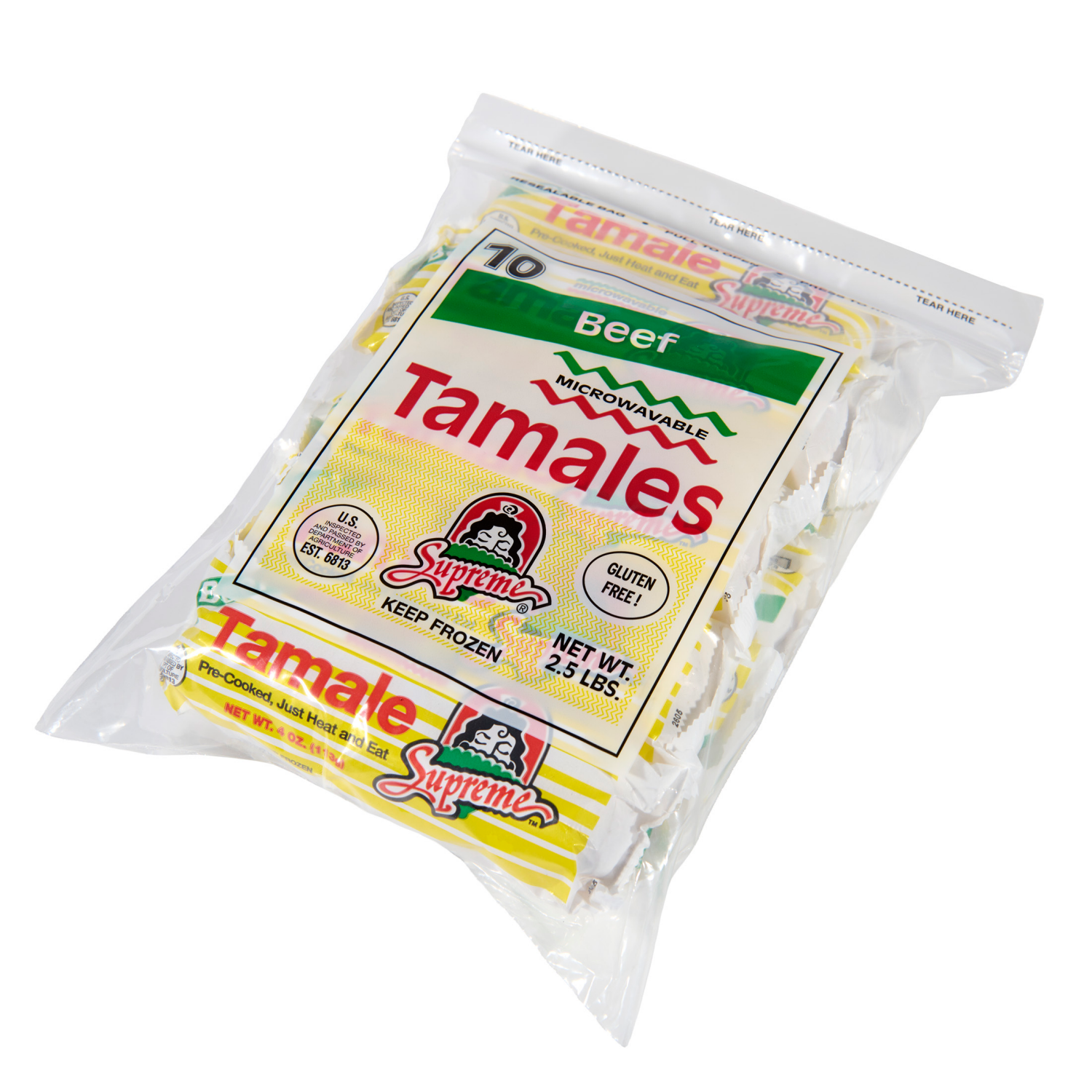 slide 2 of 6, Supreme Tamales Beef Tamales, 40 oz