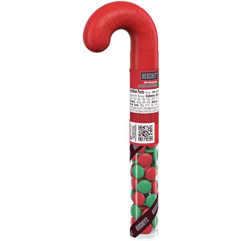 slide 1 of 3, Hershey's Holiday Candy Filled Cane, 1.4 oz