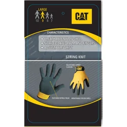Caterpillar Cat Yellow Nylon Nitrile W/adj Straps Large