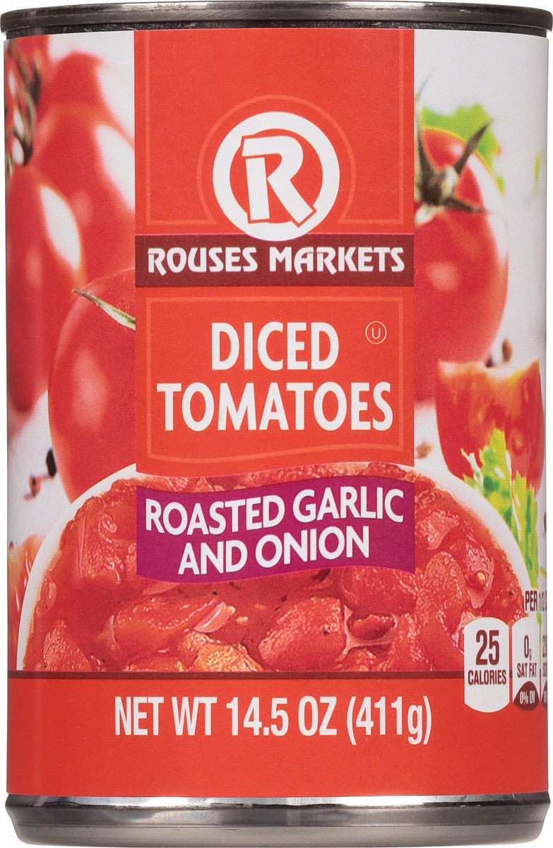slide 12 of 12, Rouses Markets Diced Roasted Garlic and Onion Tomatoes 14.5 oz, 14.5 oz