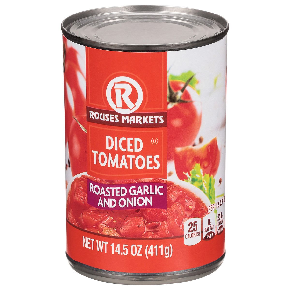 slide 5 of 12, Rouses Markets Diced Roasted Garlic and Onion Tomatoes 14.5 oz, 14.5 oz