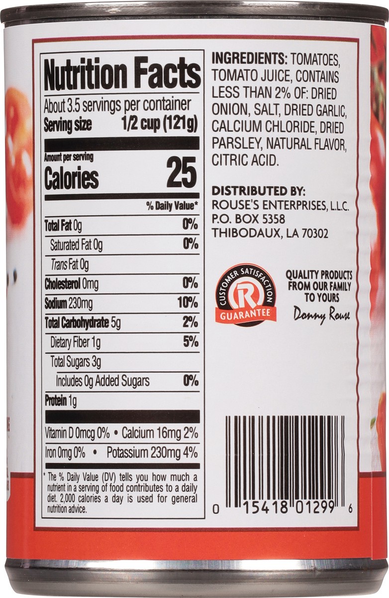 slide 7 of 12, Rouses Markets Diced Roasted Garlic and Onion Tomatoes 14.5 oz, 14.5 oz