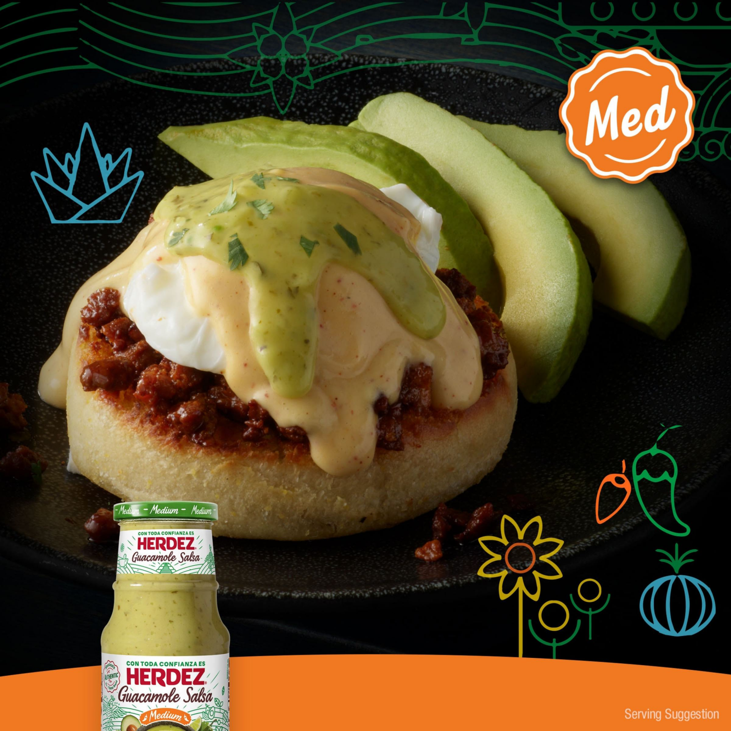 slide 6 of 8, Herdez Medium Guacamole Salsa 15.7 oz, 15.7 oz