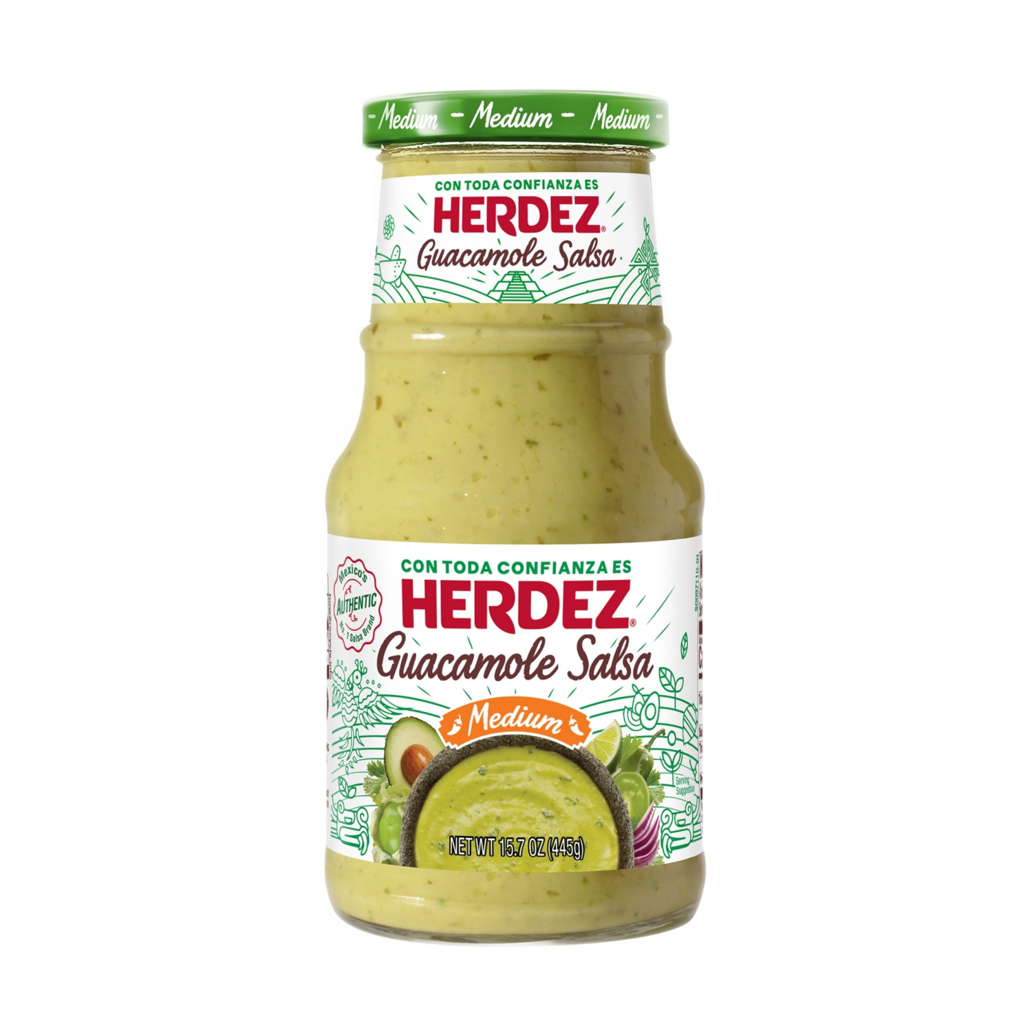 slide 1 of 8, Herdez Medium Guacamole Salsa 15.7 oz, 15.7 oz