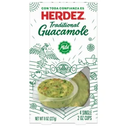 Herdez Mild Traditional Guacamole 2 oz Cup/Tub/Bowl 4 ea Box - 4 ct