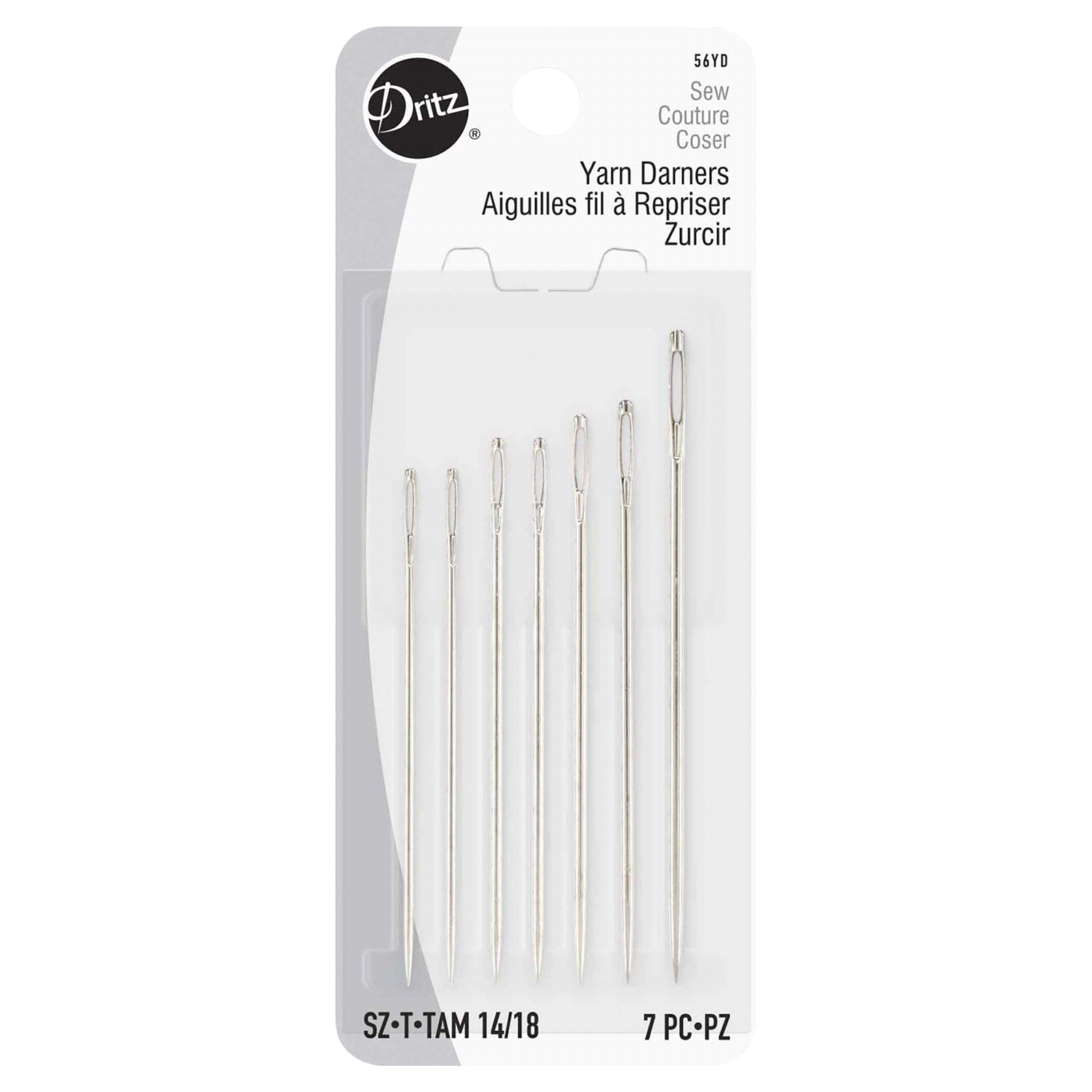 slide 1 of 1, Dritz Hand Needles, Yarn Darners - Size 14/, 1 ct