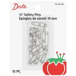 Dritz Pins - Safety Pins - Nickel-Plated Brass, Size