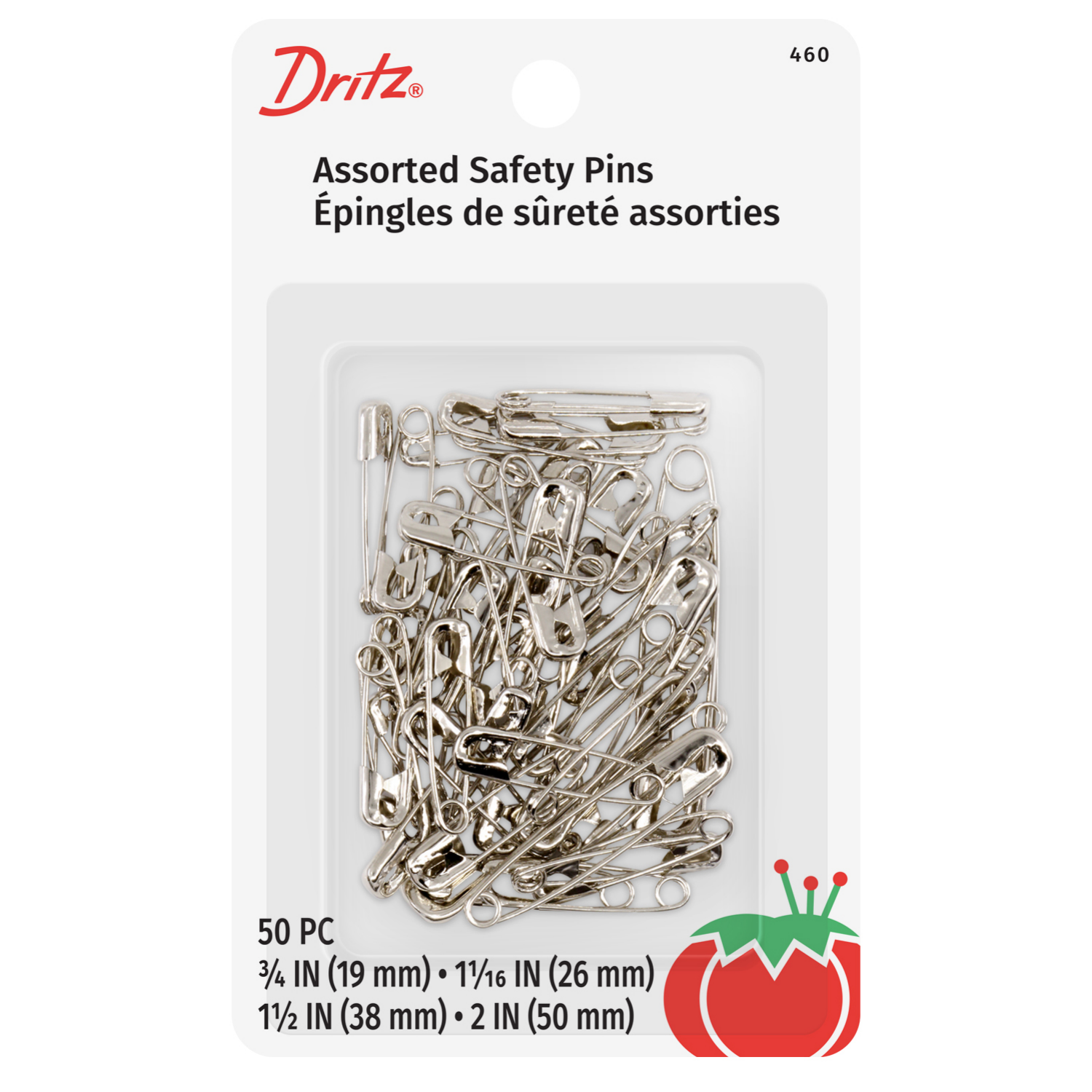 slide 1 of 2, Dritz Safety Pins Assorted, 1 ct