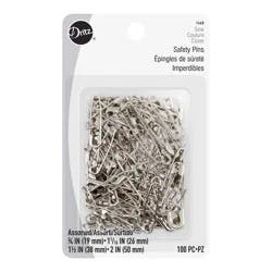 Dritz Pins - Safety Pins, Assorted Sizes - Bonus Pack